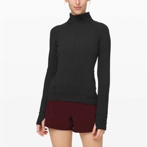 Black Lululemon Outrun the Elements 1/2 Rulu Half Zip Top